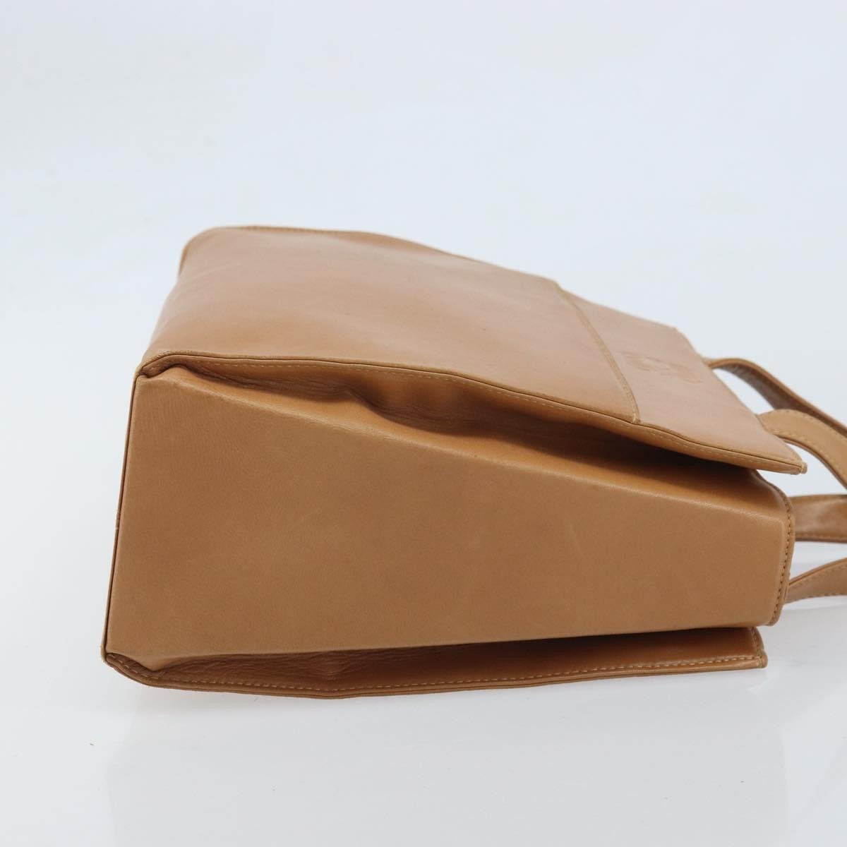 Loewe Anagram Handbag Leather Brown Leather Handbag (Pre-Owned)