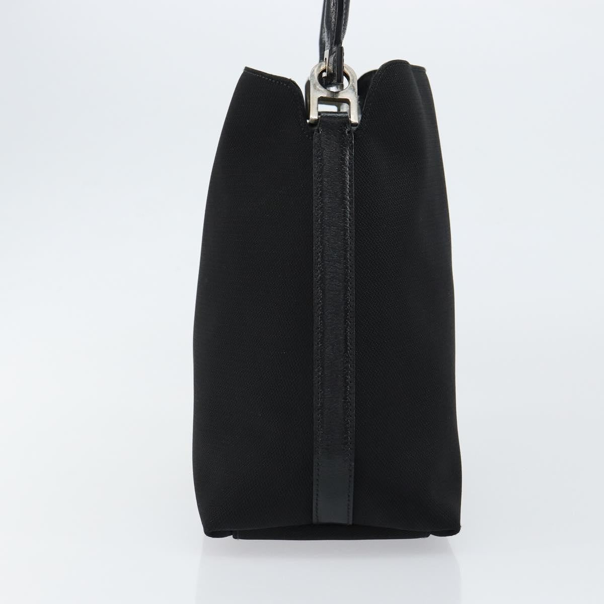Salvatore Ferragamo Vintage Handbag Nylon Black Nylon Handbag (Pre-Owned)