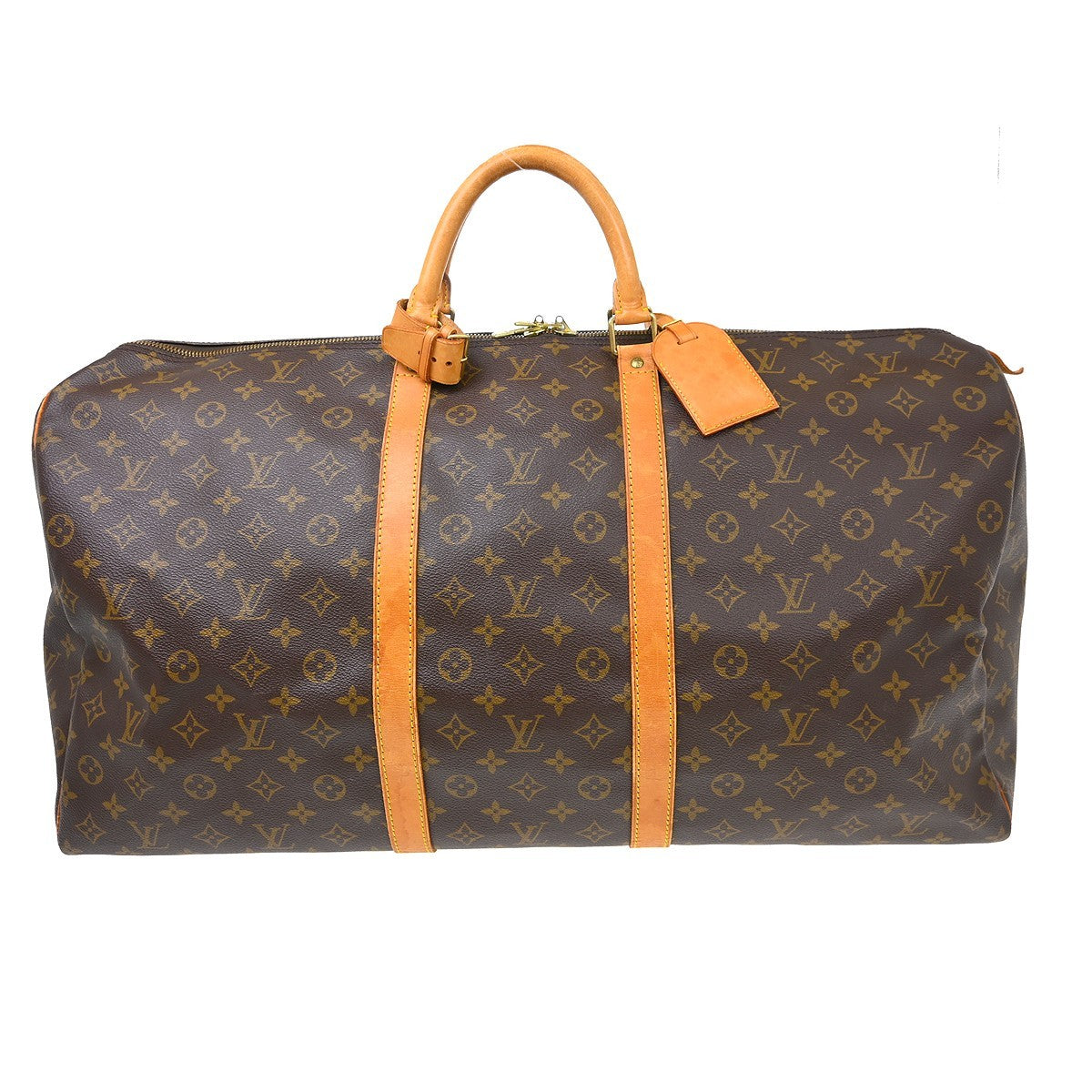 Louis Vuitton Keepall Bag Monogram Canvas Brown Canvas Travel Bag Bag (Pre-Owned)