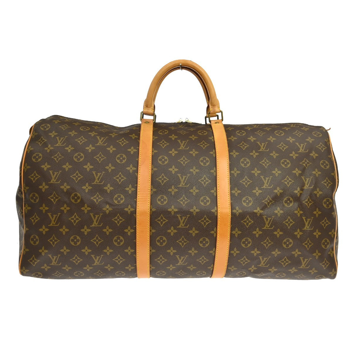 Louis Vuitton Keepall Bag Monogram Canvas Brown Canvas Travel Bag Bag (Pre-Owned)