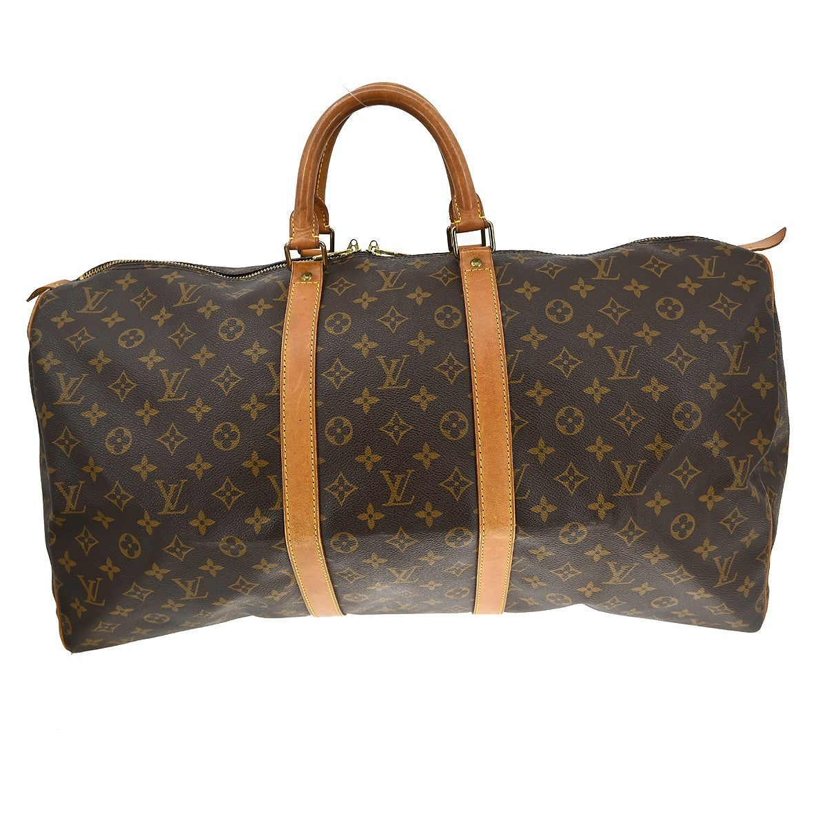 Louis Vuitton Keepall Bag Monogram Canvas Brown Canvas Travel Bag Bag (Pre-Owned)