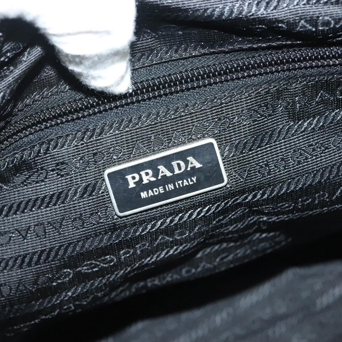 Prada Vintage Tote Tessuto Black Nylon Tote Bag Bag (Pre-Owned)