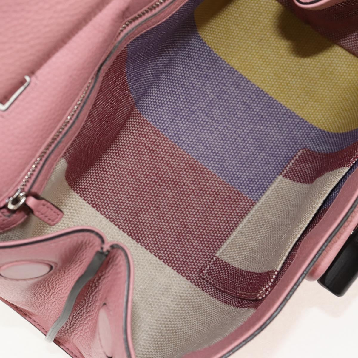 Gucci Bamboo Daily Top Handle Bag Leather Pink Leather Handbag (Pre-Owned)