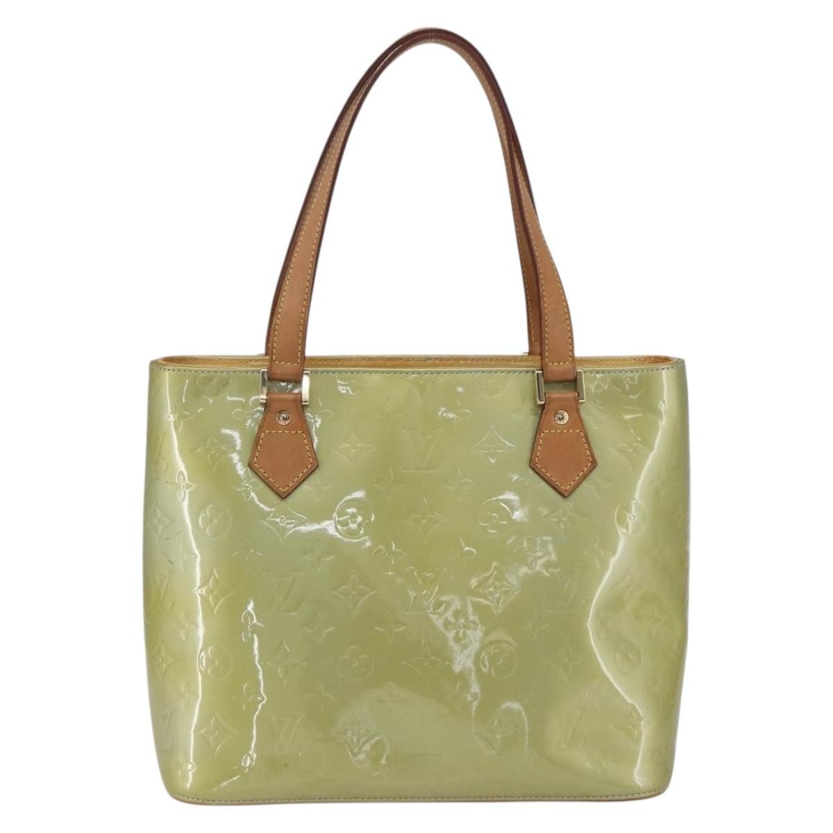 Louis Vuitton Houston Handbag Monogram Vernis Green Patent_Leather Tote Bag Bag (Pre-Owned)