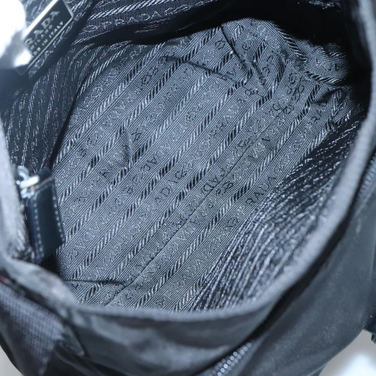 Prada Buckle Messenger Bag Tessuto Black Nylon Shoulder Bag Bag (Pre-Owned)