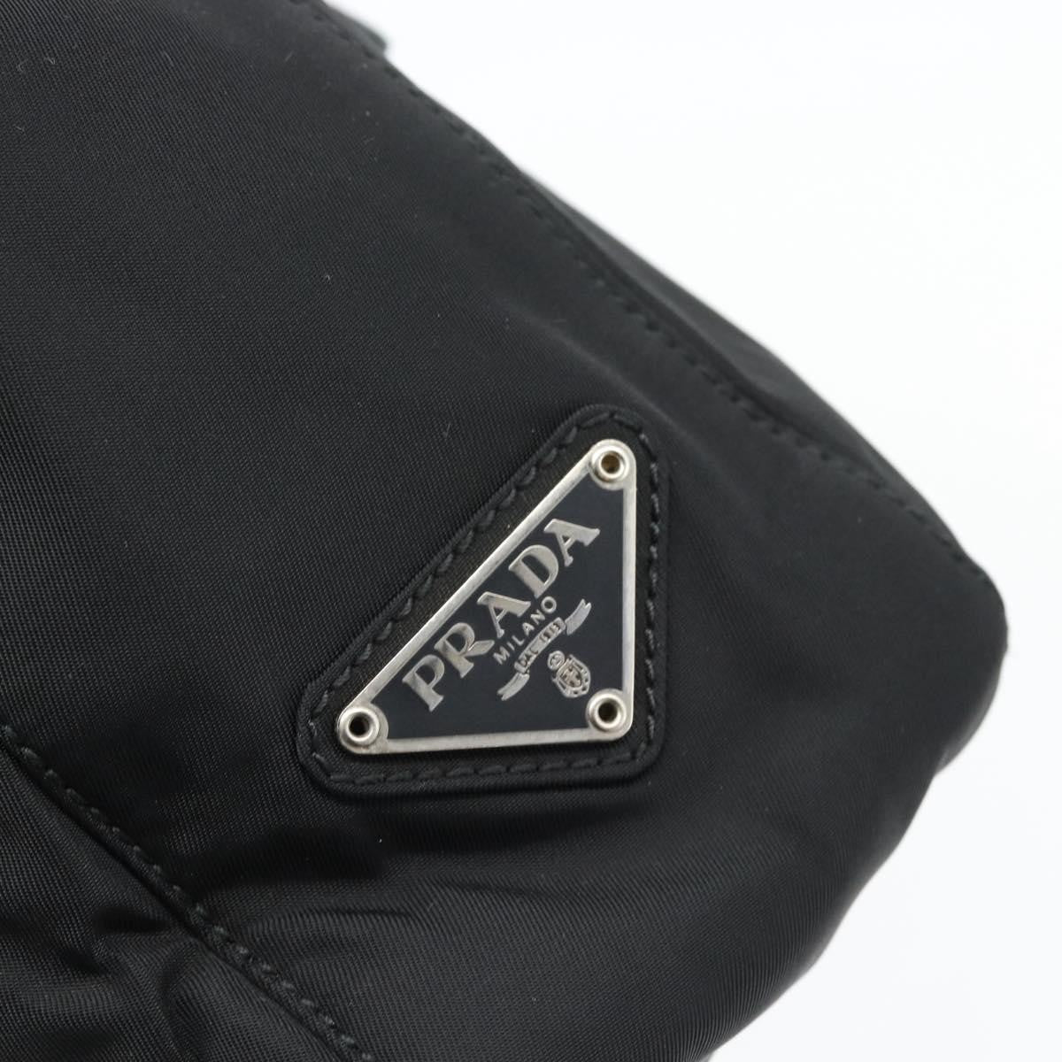 Prada Shoulder Bag Nylon Black Black Nylon Shoulder Bag Bag (Pre-Owned)