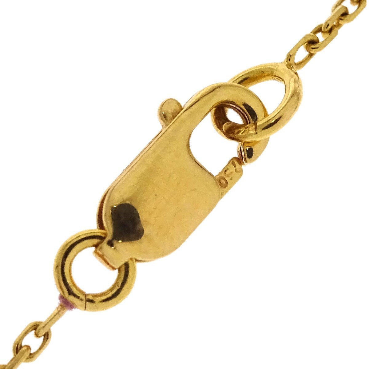 Van Cleef & Arpels Sweet Alhambra Carnelian 18K Yellow Gold Pendant Necklace (Pre-Owned)