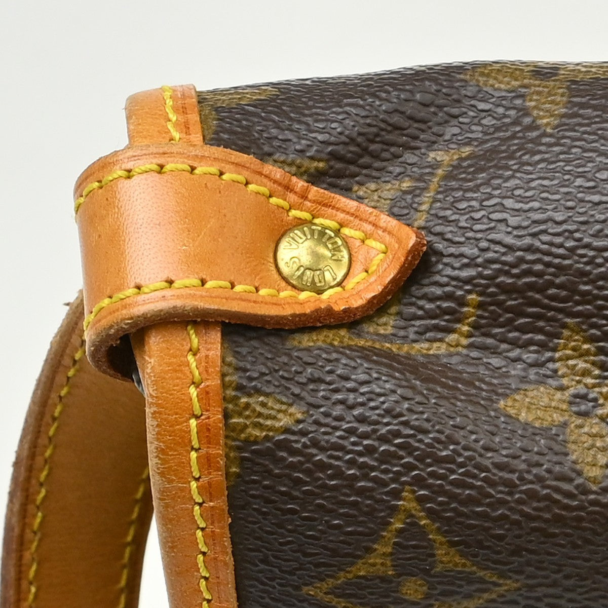 Louis Vuitton Saumur Handbag Monogram Canvas Brown Canvas Shoulder Bag Bag (Pre-Owned)