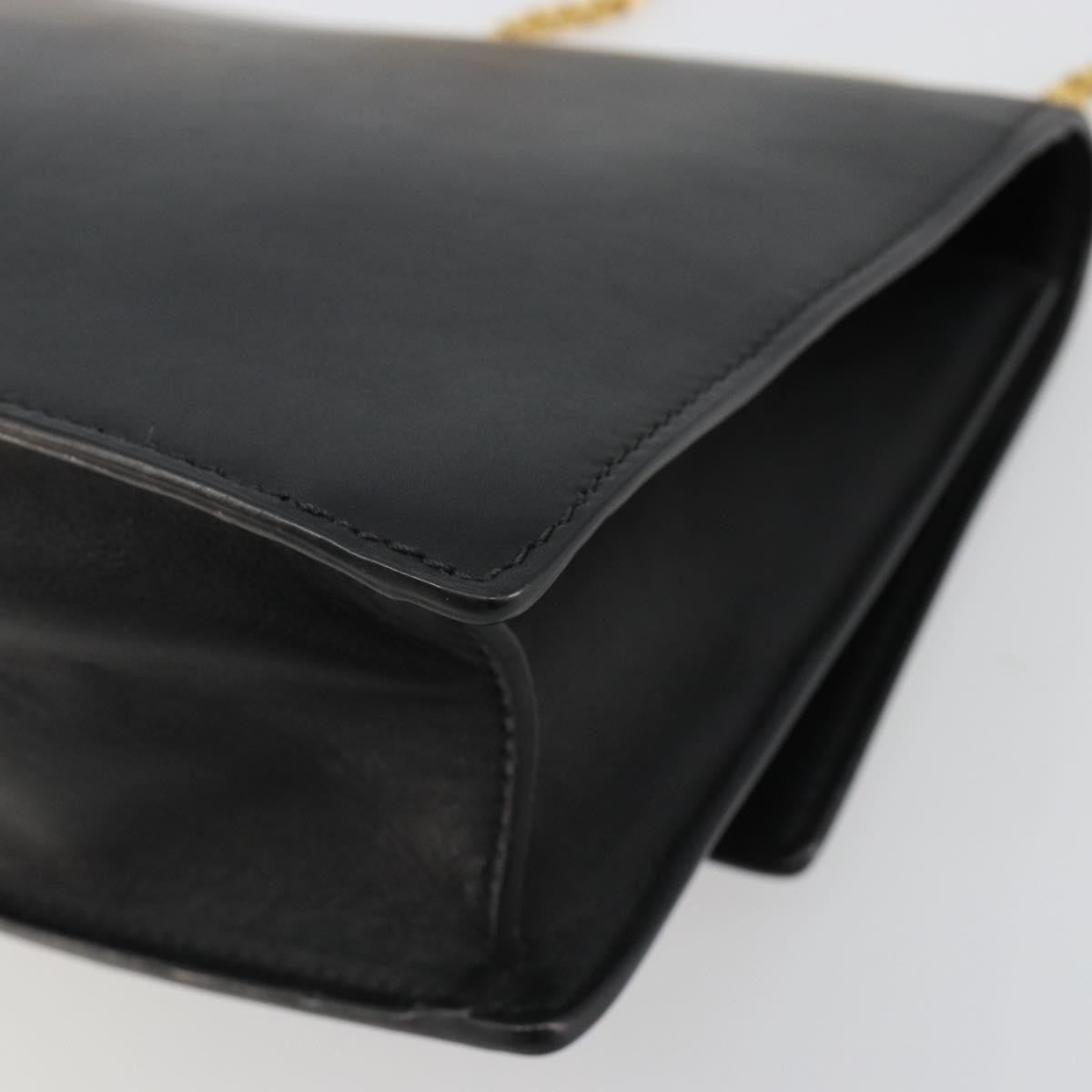 Versace Medusa Flap Chain Bag Leather Black Leather Shoulder Bag Bag (Pre-Owned)