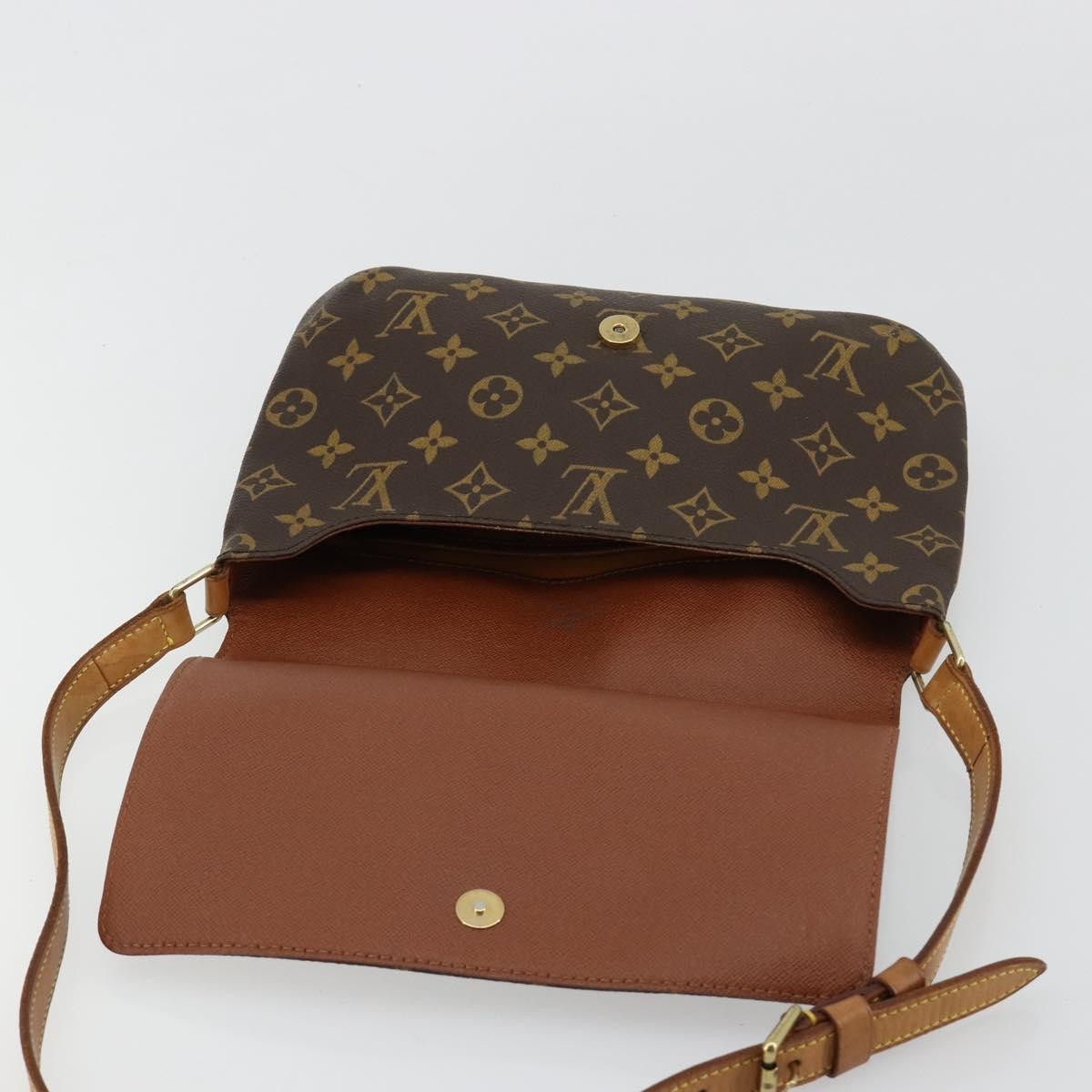 Louis Vuitton Musette Tango Handbag Monogram Canvas Brown Canvas Shoulder Bag Bag (Pre-Owned)