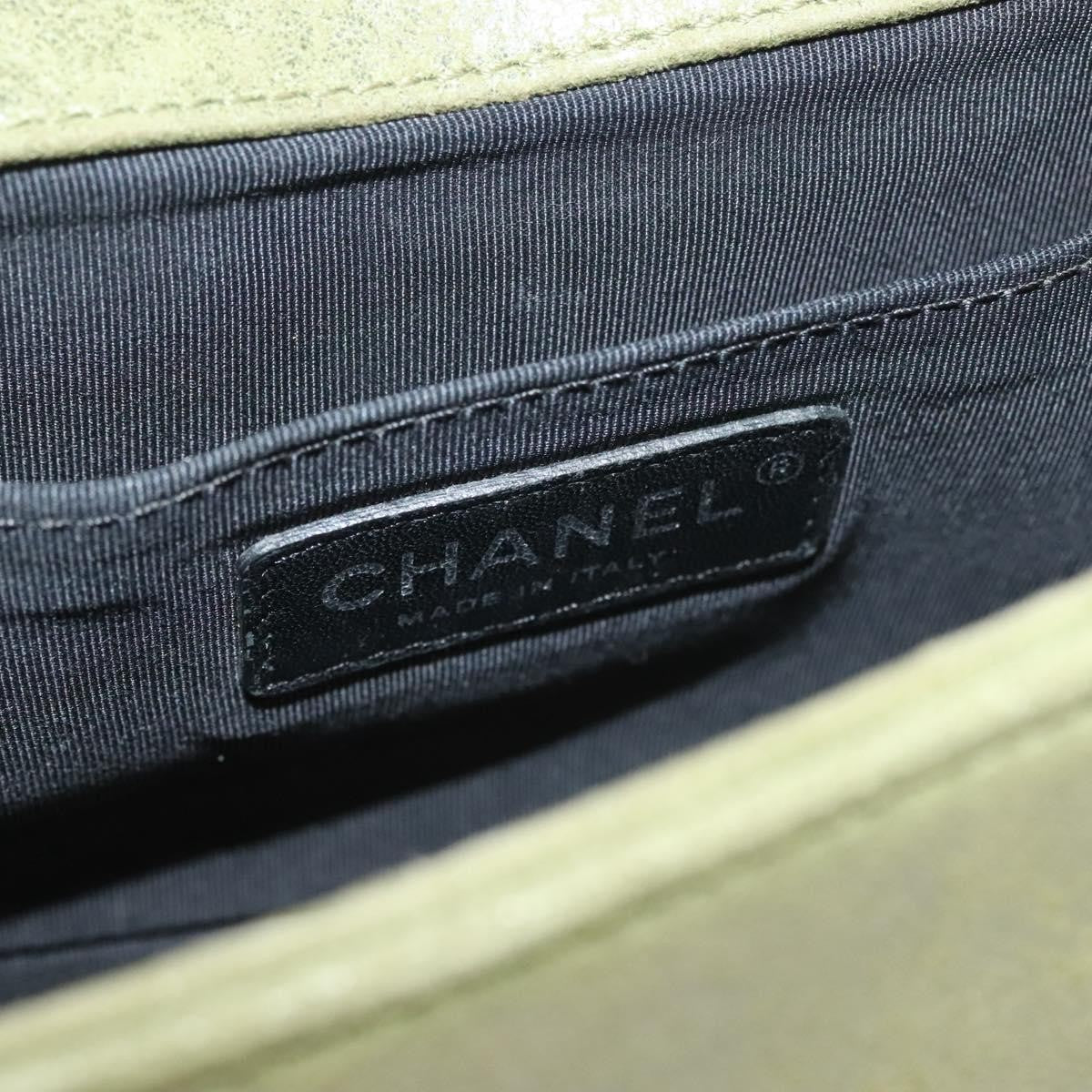 Chanel Celtic Boy Flap Bag Suede Green Suede Shoulder Bag Bag (Pre-Owned)