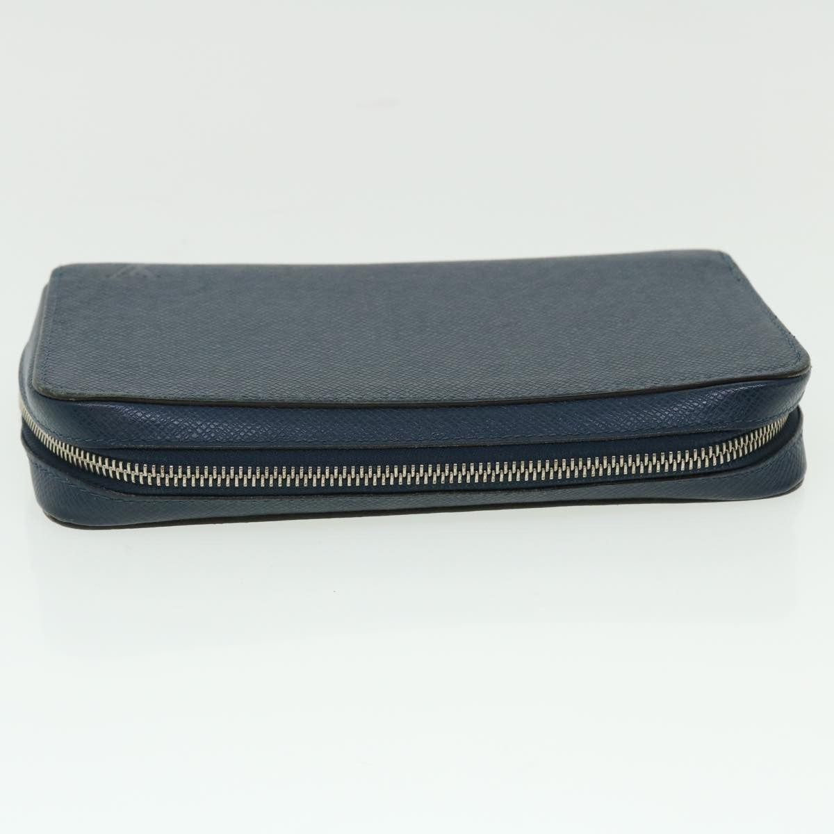 Louis Vuitton Zippy Xl Taiga Leather Navy Leather Wallets Accessory (Pre-Owned)