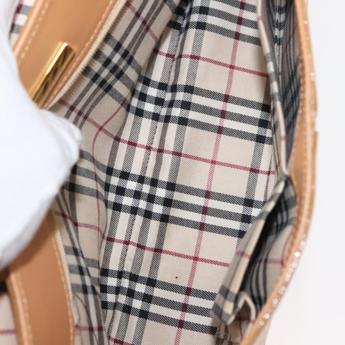 Burberry Shoulder Bag Leather Beige Leather Shoulder Bag Bag (Pre-Owned)