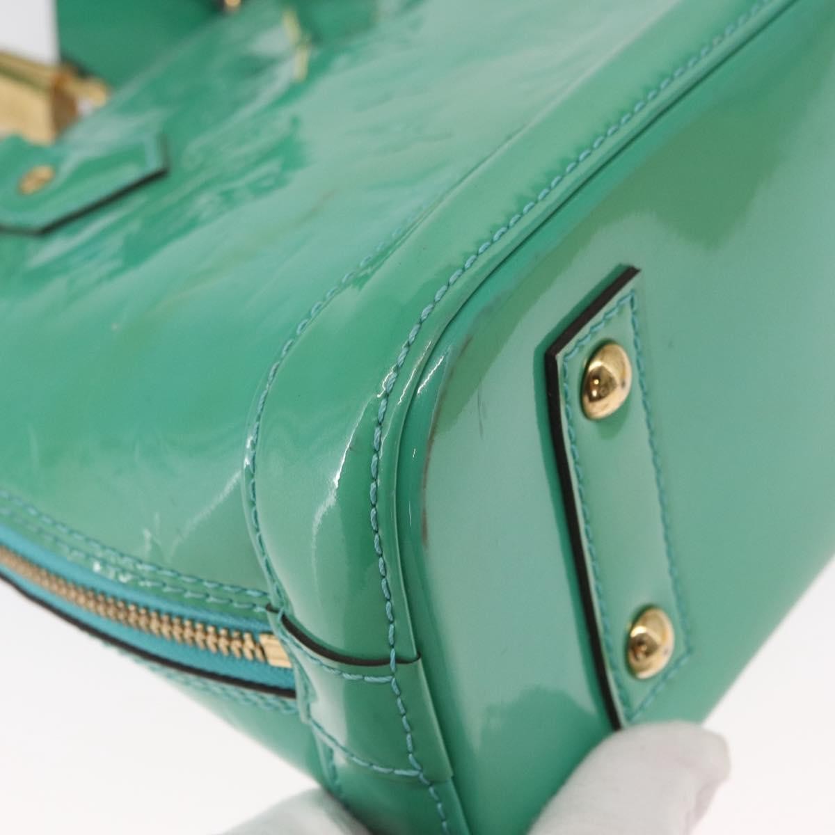 Louis Vuitton Alma Handbag Monogram Vernis Blue Patent_Leather Handbag (Pre-Owned)