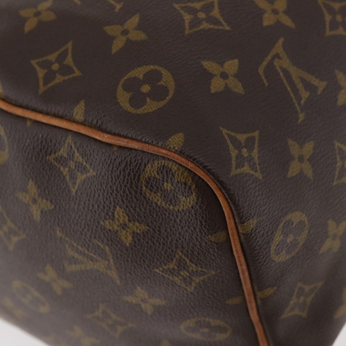 Louis Vuitton Speedy Handbag Monogram Canvas Brown Canvas Handbag (Pre-Owned)
