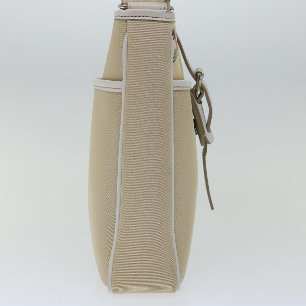 Burberry Nova Check Shoulder Bag Canvas Beige Canvas Shoulder Bag Bag (Pre-Owned)