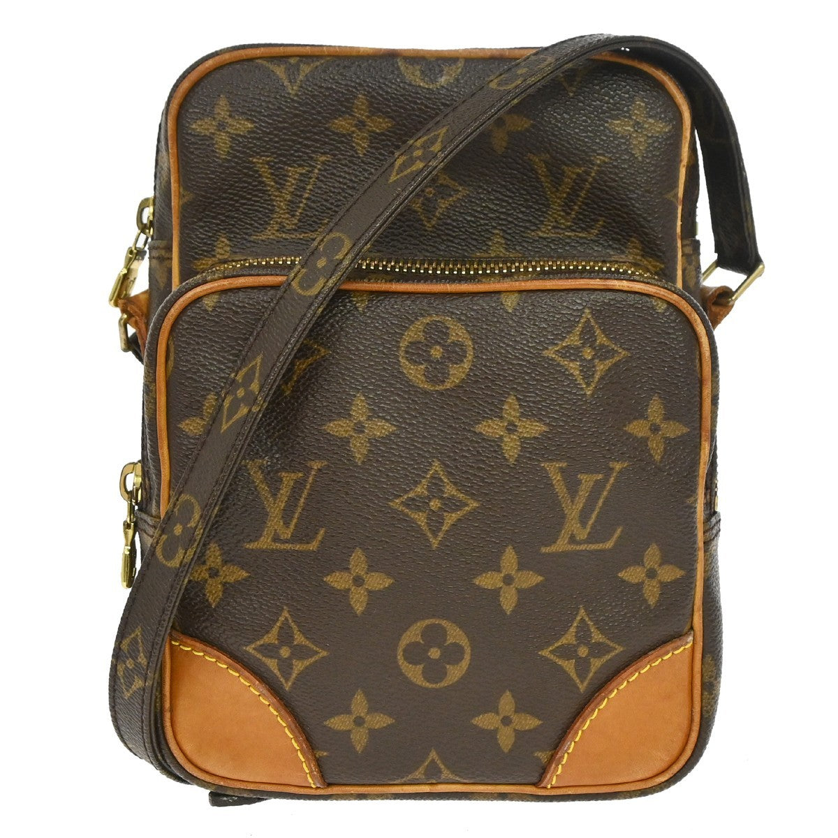 Louis Vuitton Amazone Bag Monogram Canvas Brown Canvas Shoulder Bag Bag (Pre-Owned)
