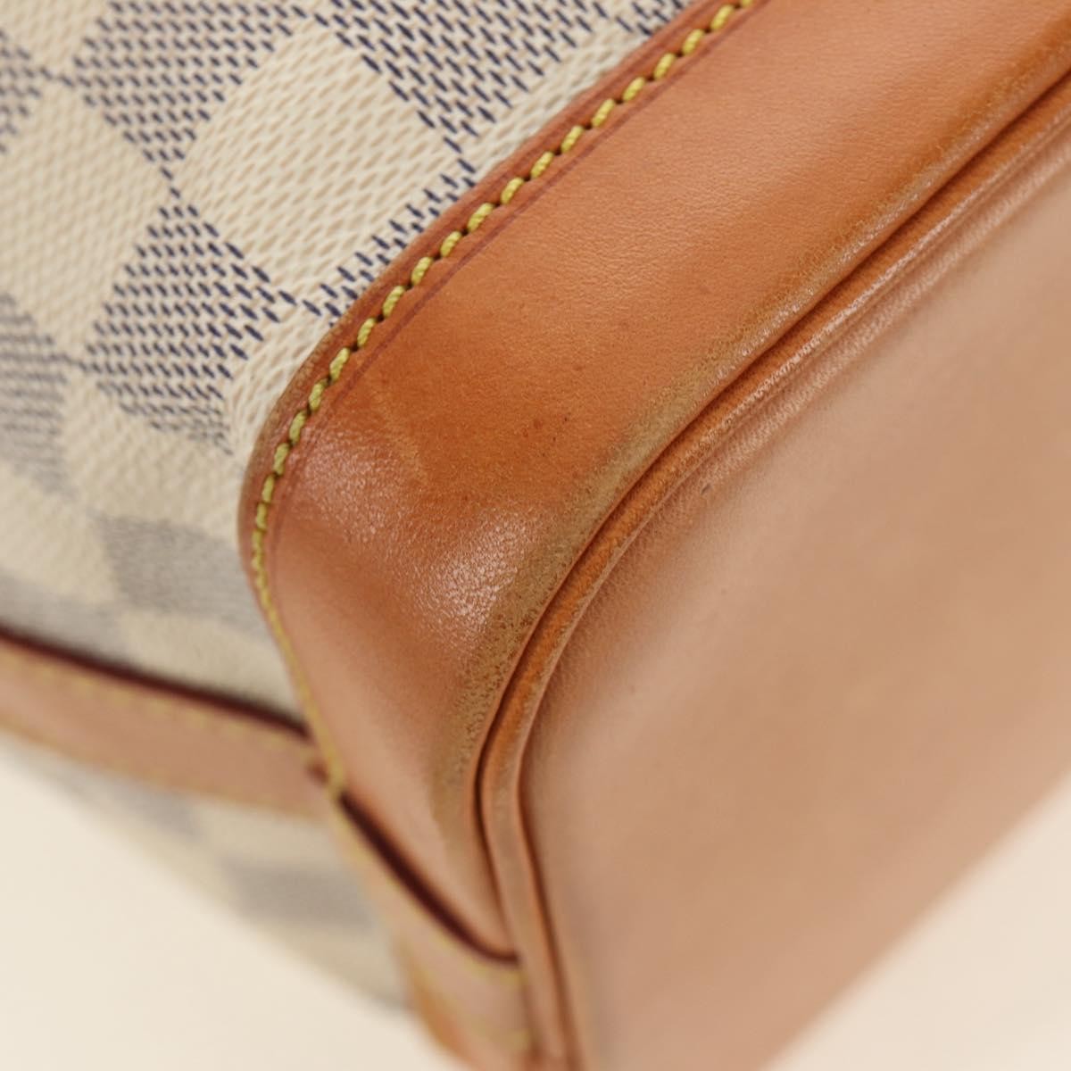 Louis Vuitton Noe Handbag Damier White Canvas Shoulder Bag Bag (Pre-Owned)