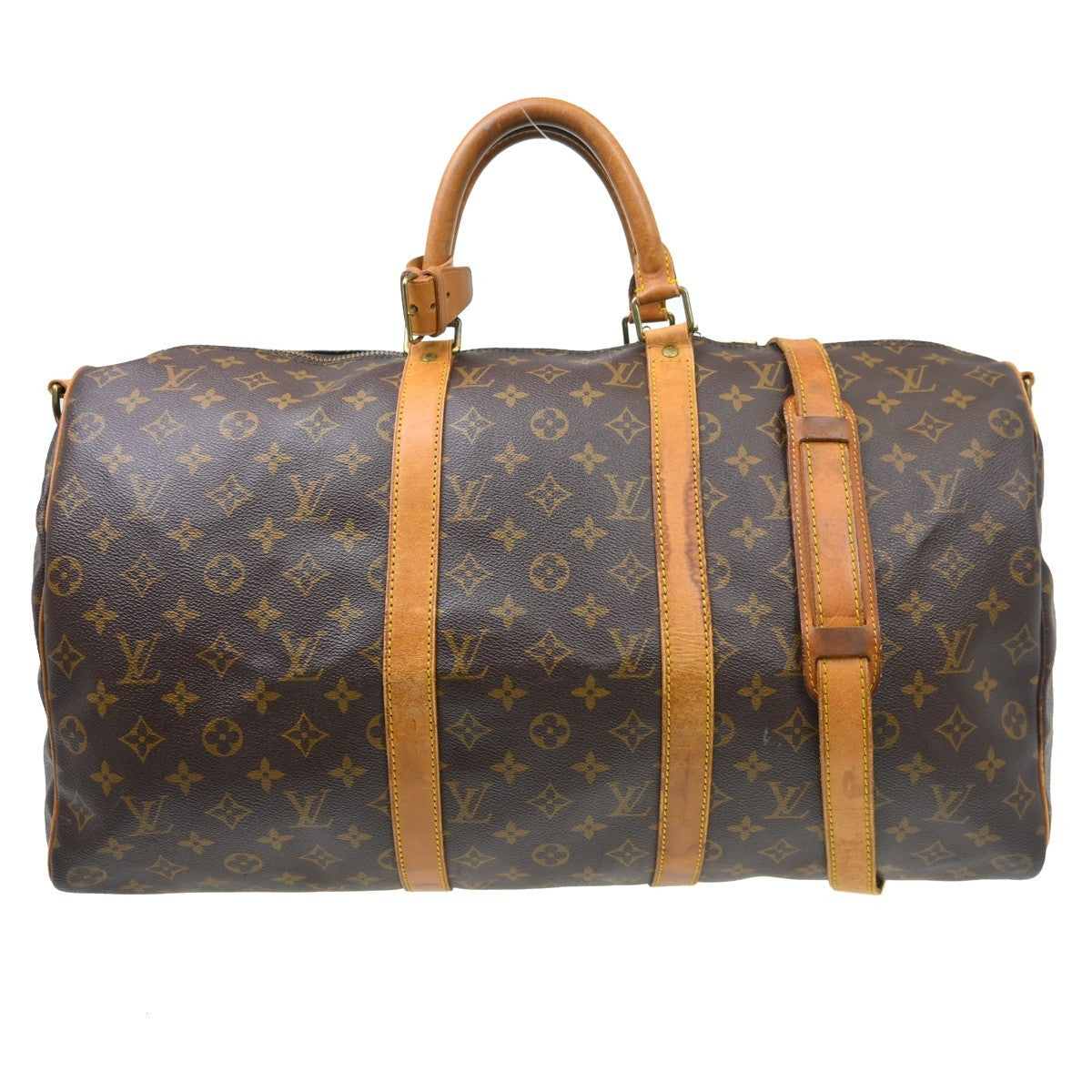 Louis Vuitton Keepall Bandouliere Bag Monogram Canvas Brown Canvas Travel Bag Bag (Pre-Owned)