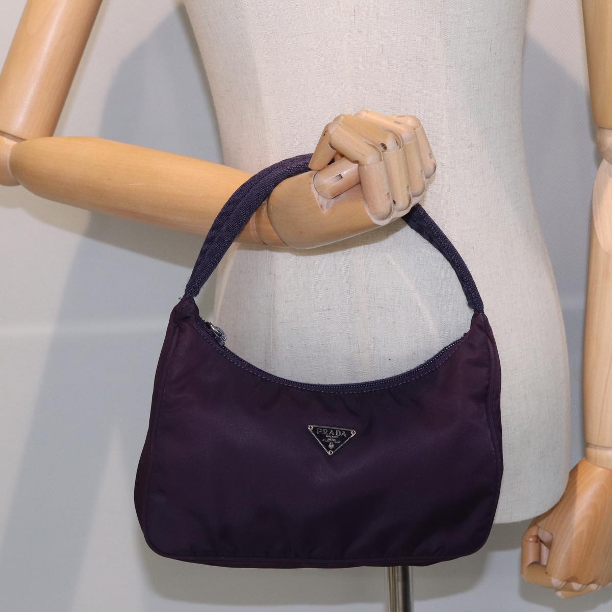 Prada Pochette Shoulder Bag Tessuto Purple Nylon Clutche & Pouche Bag (Pre-Owned)