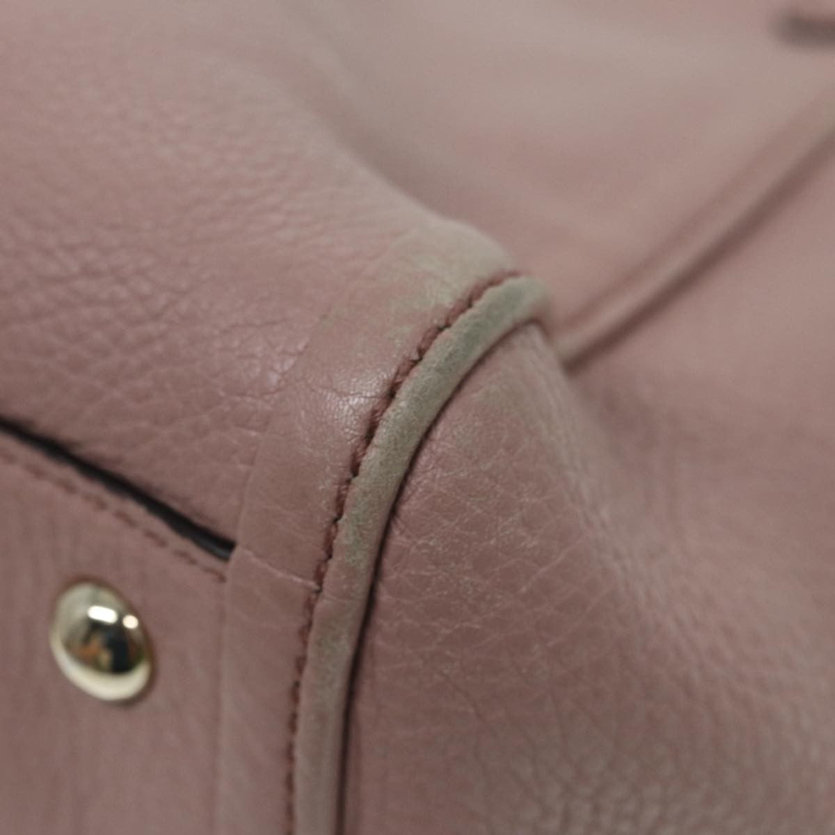 Gucci Soho Convertible Shoulder Bag Leather Pink Leather Tote Bag Bag (Pre-Owned)
