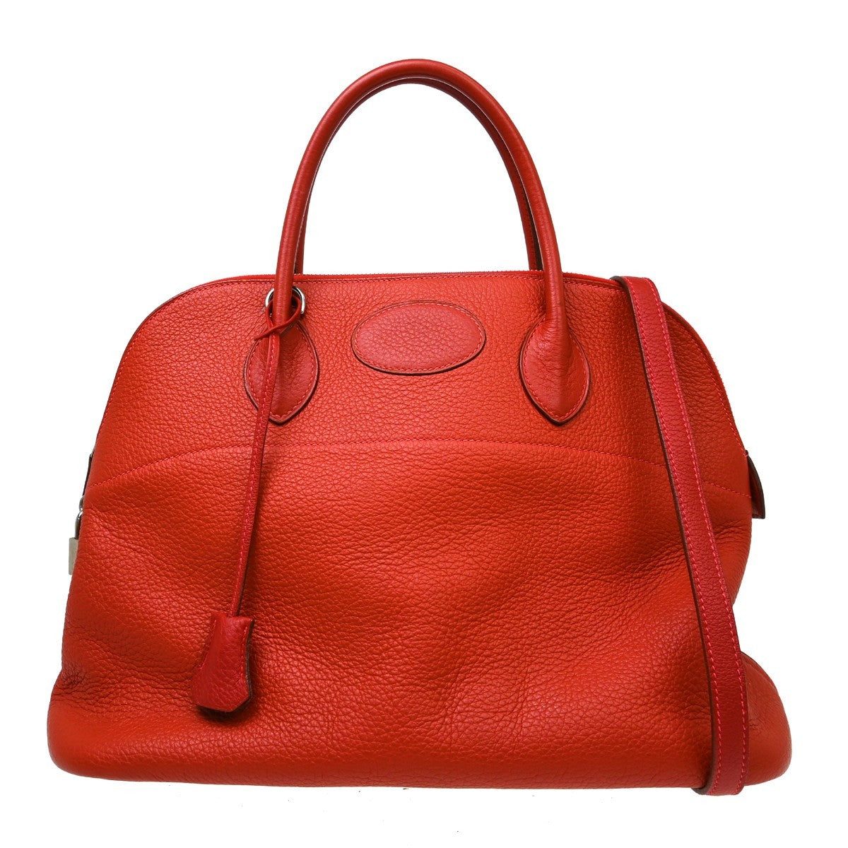 Hermes Bolide Bag Ardennes Red Leather Handbag (Pre-Owned)