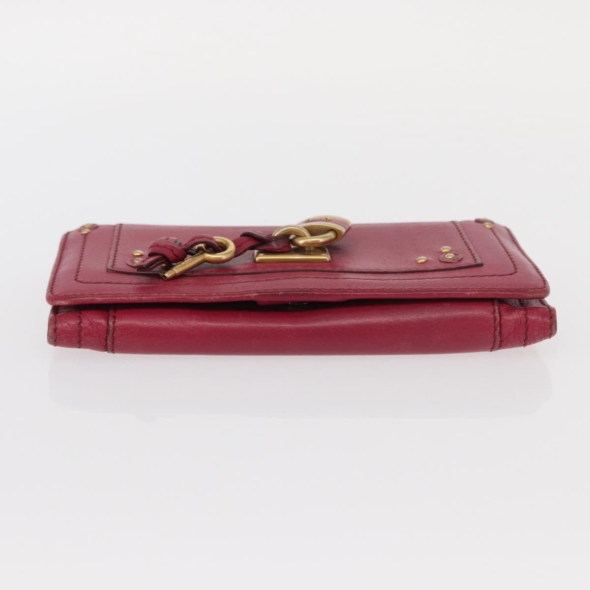 Chloe Paddington Wallet Leather Pink Leather Wallets Accessory (Pre-Owned)