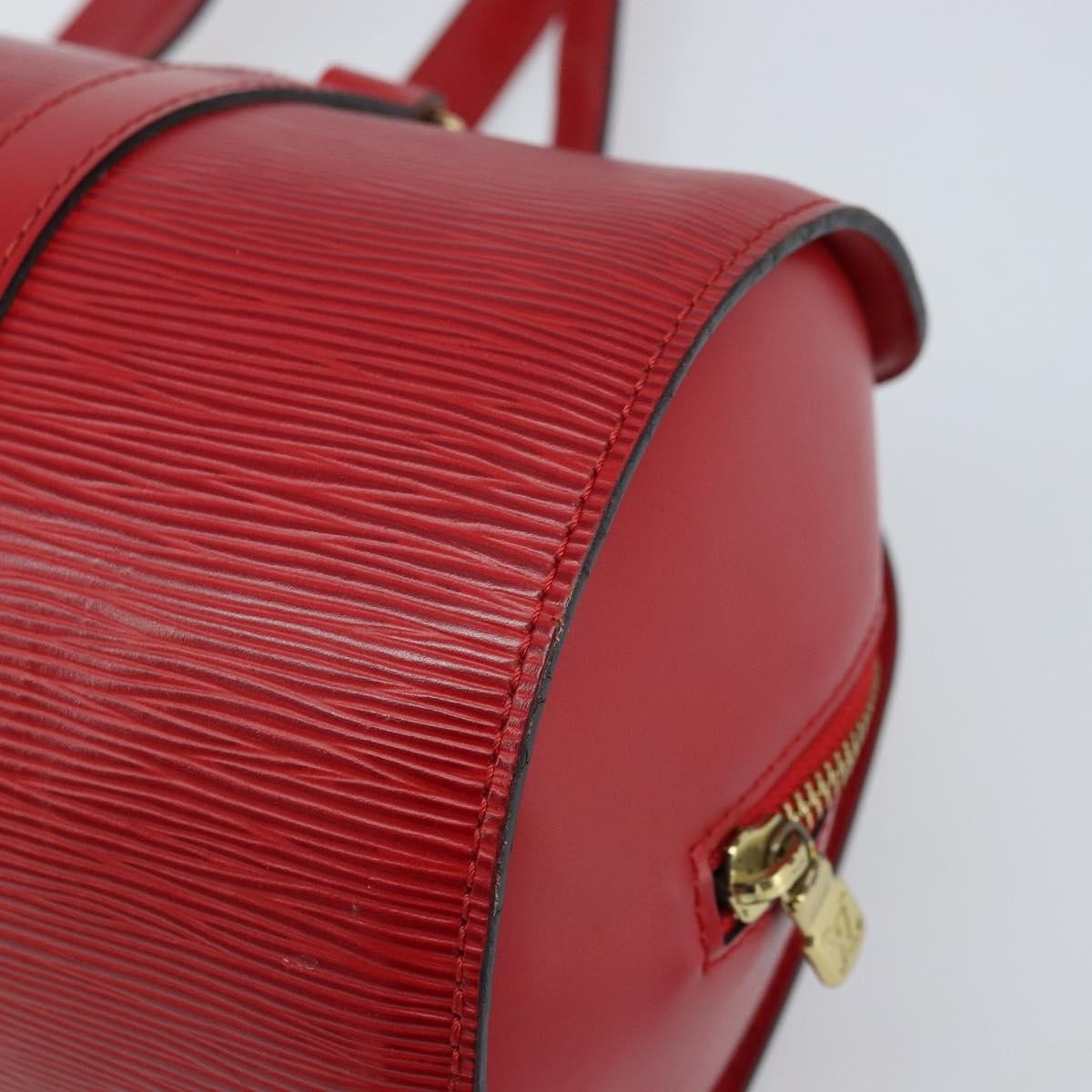 Louis Vuitton Soufflot Handbag Epi Leather Red Leather Handbag (Pre-Owned)