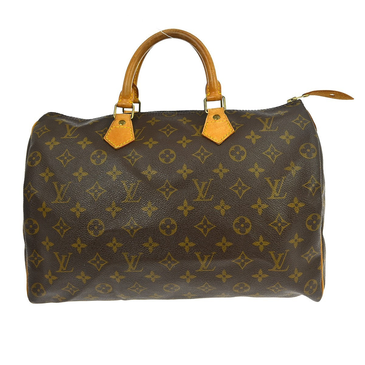 Louis Vuitton Speedy Handbag Monogram Canvas Brown Canvas Handbag (Pre-Owned)
