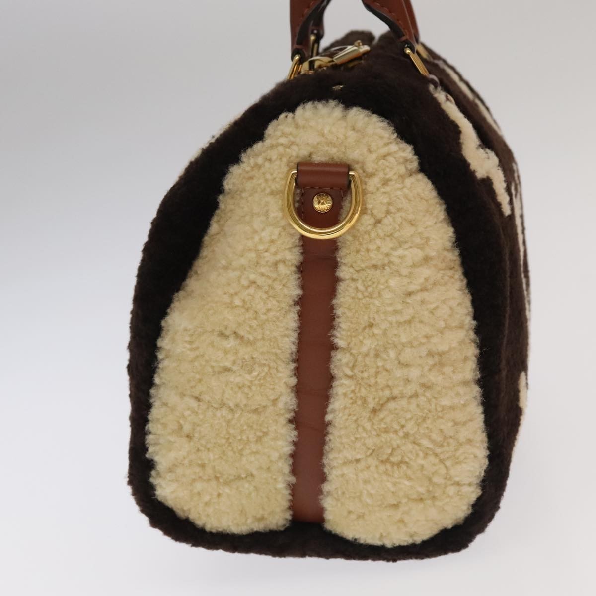 Louis Vuitton Speedy Bandouliere Bag Monogram Giant Teddy Fleece Brown Fur Shoulder Bag Bag (Pre-Owned)