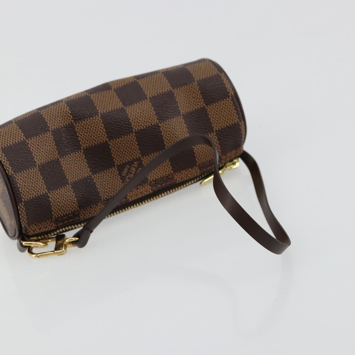 Louis Vuitton Papillon Pochette Damier Brown Canvas Clutche & Pouche Bag (Pre-Owned)
