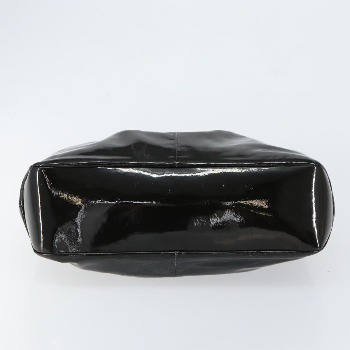 Salvatore Ferragamo Vintage Tote Bag Patent Leather Black Patent_Leather Tote Bag Bag (Pre-Owned)