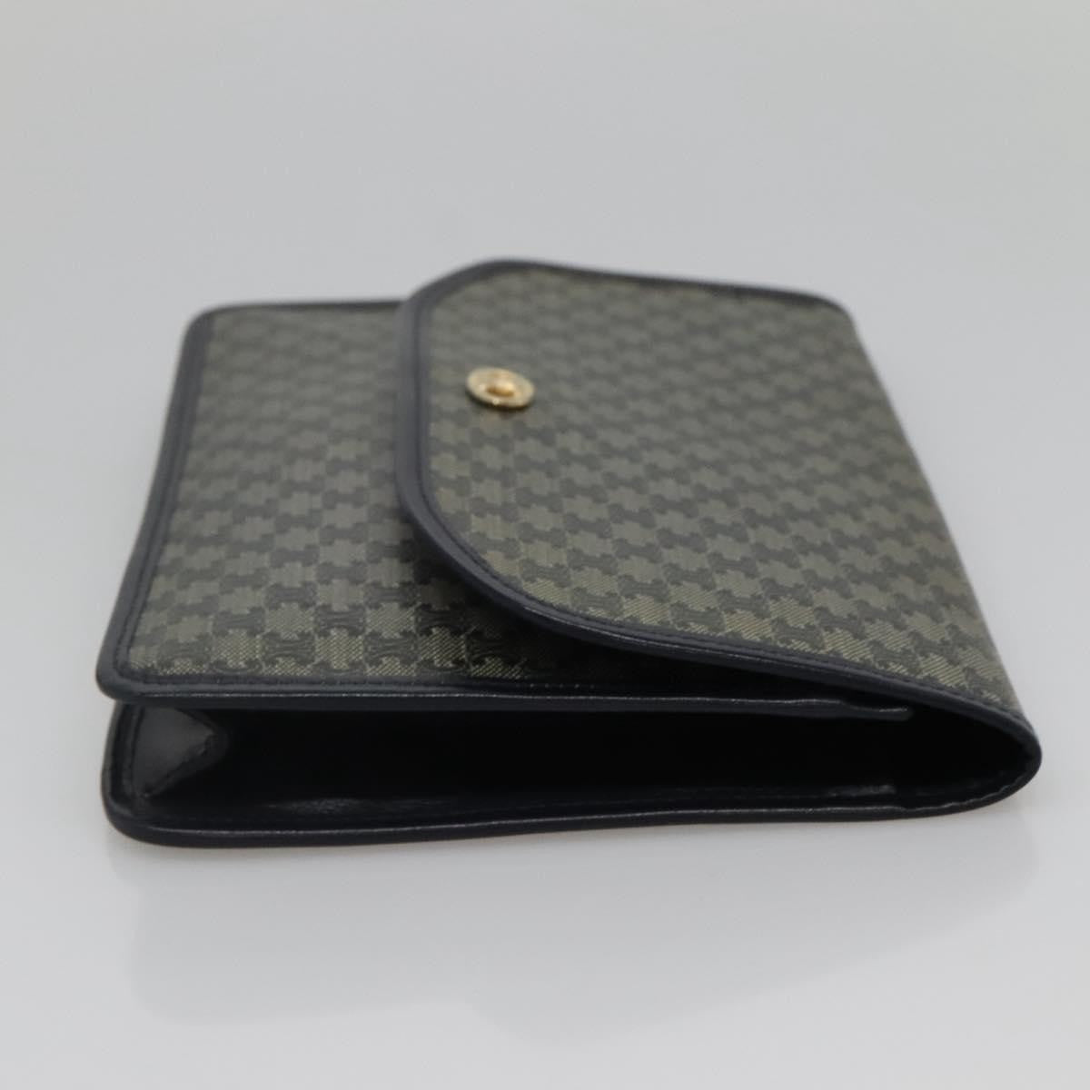 Celine Clutch Bag Canvas Navy Canvas Clutche & Pouche Bag (Pre-Owned)