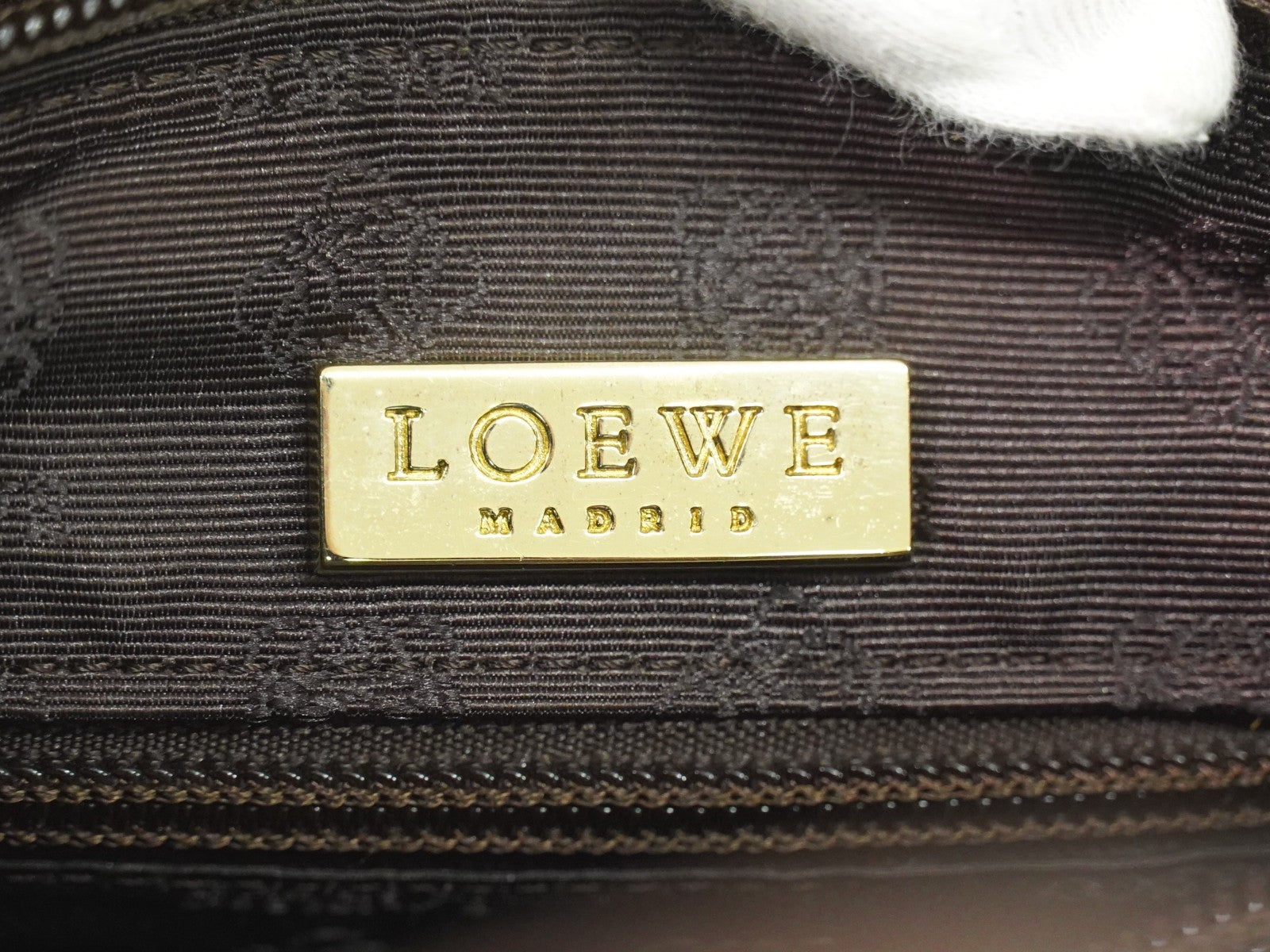 Loewe Vintage Anagram Handbag Leather Brown Leather Handbag (Pre-Owned)