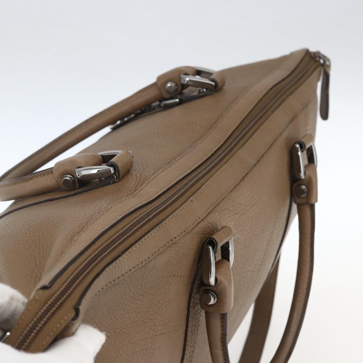 Gucci Vintage Tote Leather Brown Leather Tote Bag Bag (Pre-Owned)