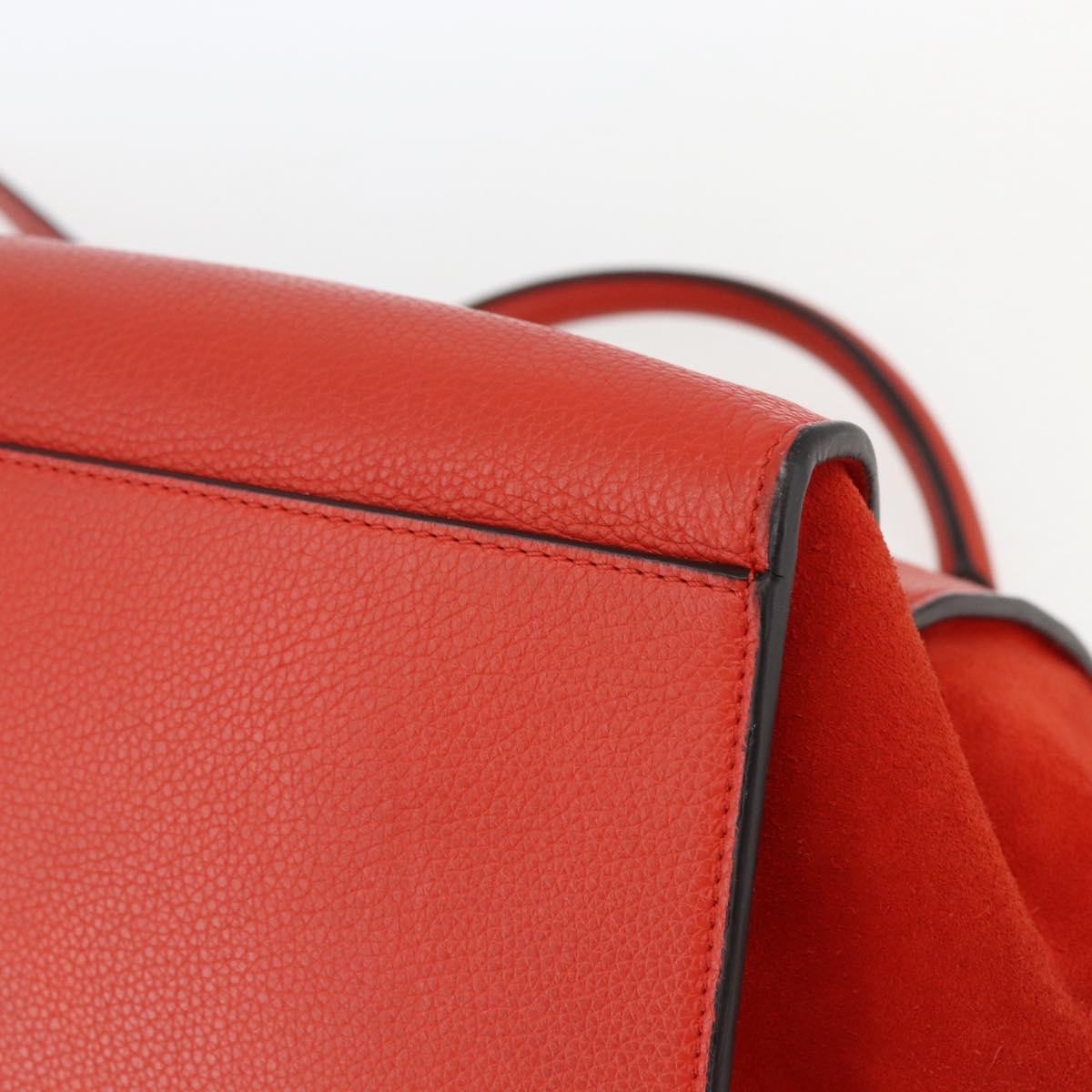 Celine Trapeze Bag Leather Red Leather Handbag (Pre-Owned)
