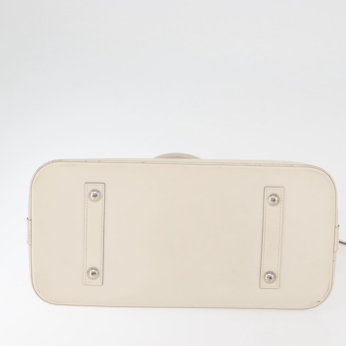 Louis Vuitton Alma Handbag Epi Leather White Leather Handbag (Pre-Owned)