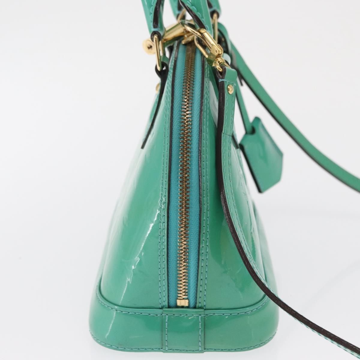 Louis Vuitton Alma Handbag Monogram Vernis Blue Patent_Leather Handbag (Pre-Owned)
