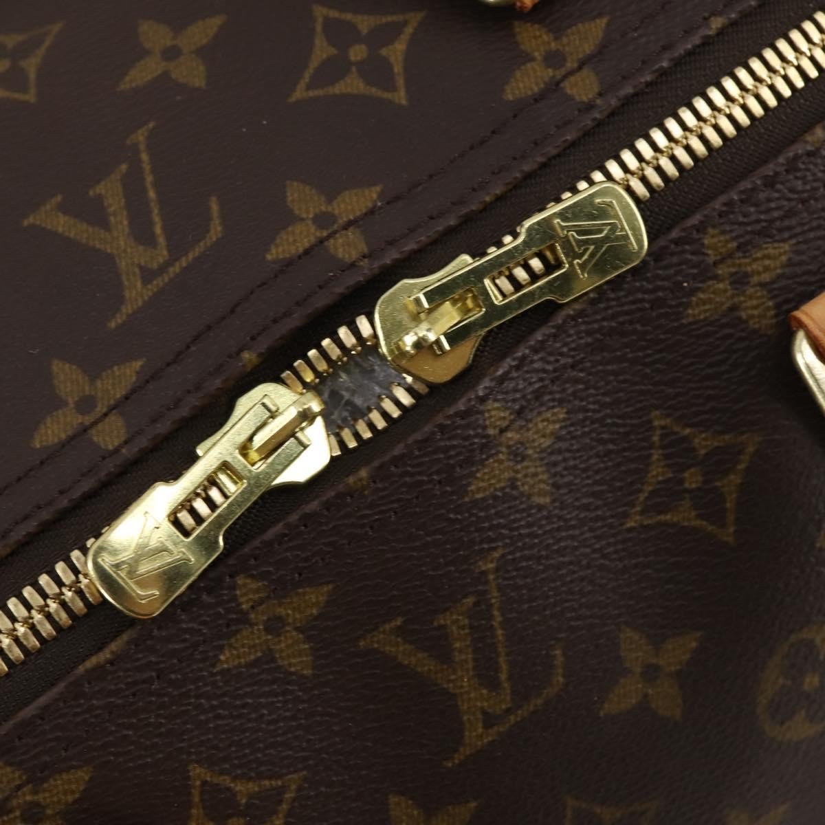 Louis Vuitton Keepall Bag Monogram Canvas Brown Canvas Travel Bag Bag (Pre-Owned)