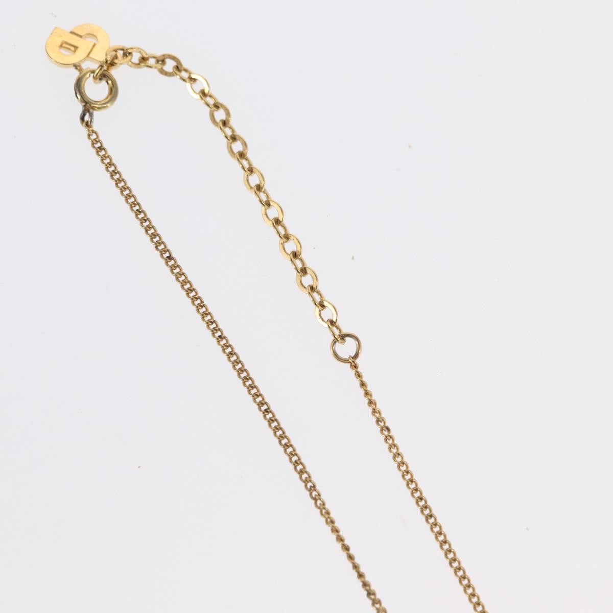 Christian Dior Cd Round Pendant Necklace Metal Gold Metal Necklace Jewelry (Pre-Owned)