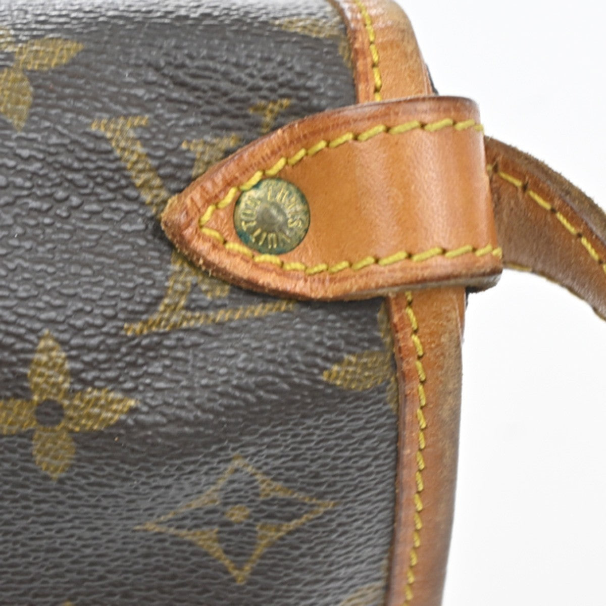 Louis Vuitton Saumur Handbag Monogram Canvas Brown Canvas Shoulder Bag Bag (Pre-Owned)