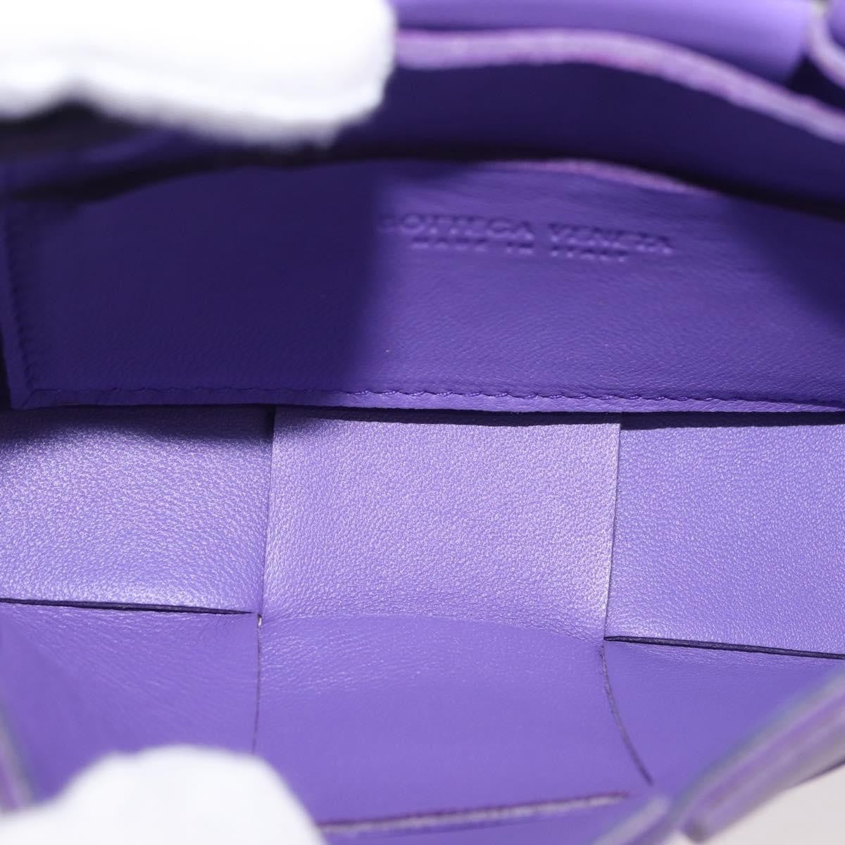 Bottega Veneta Cassette Crossbody Bag Padded Maxi Intrecciato Leather Purple Leather Bag (Pre-Owned)