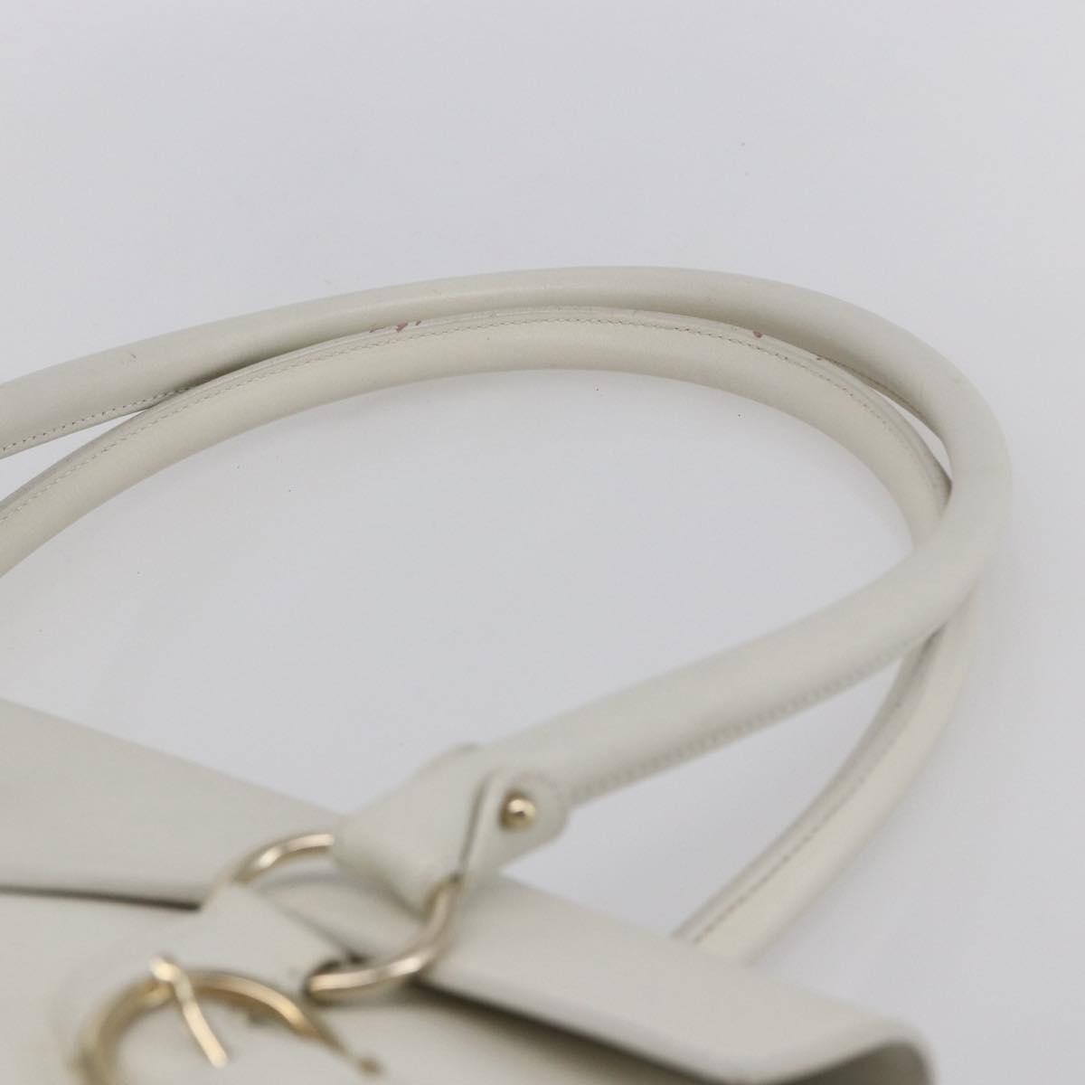 Salvatore Ferragamo Gina Satchel Leather White Leather Handbag (Pre-Owned)