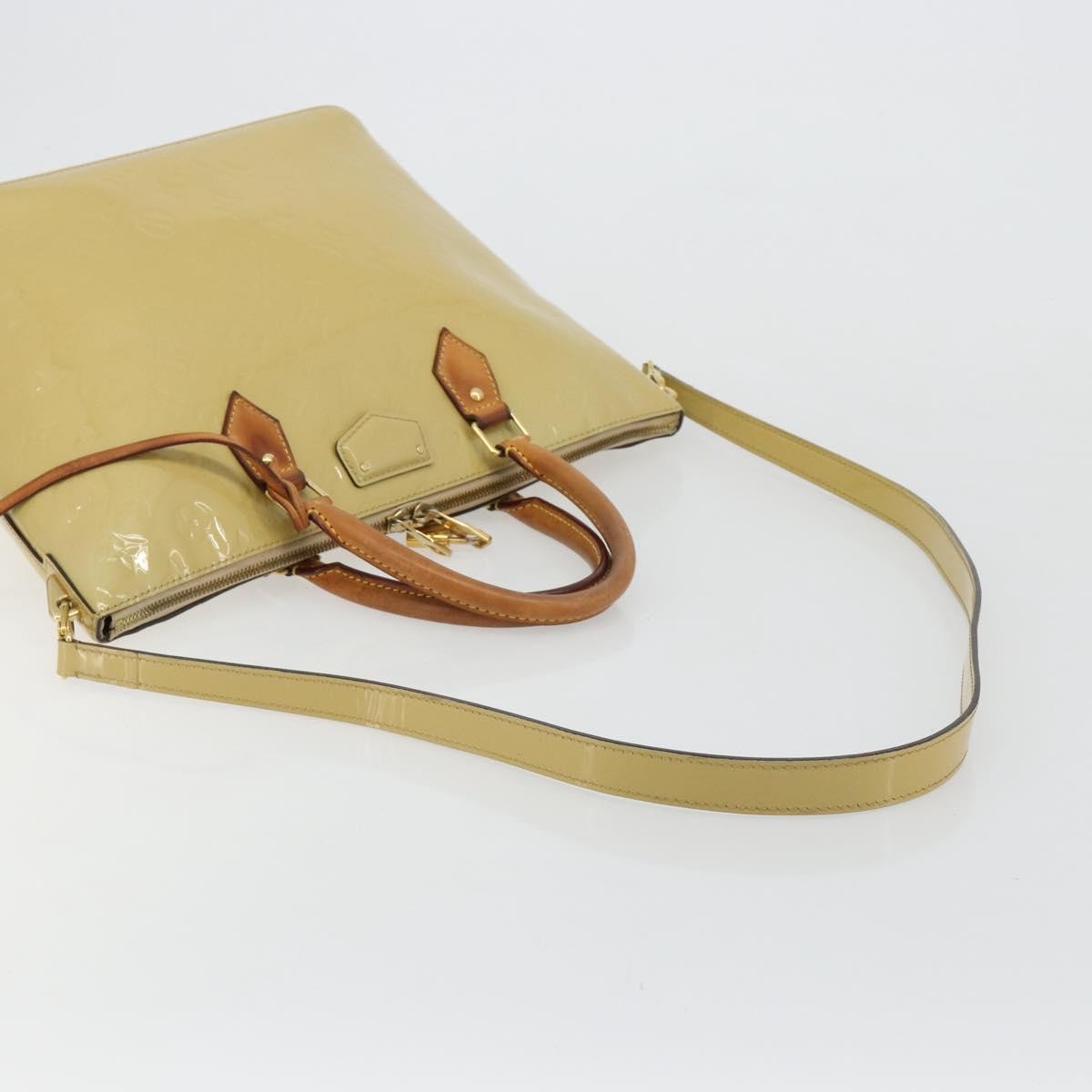 Louis Vuitton Montebello Handbag Monogram Vernis Beige Patent_Leather Handbag (Pre-Owned)