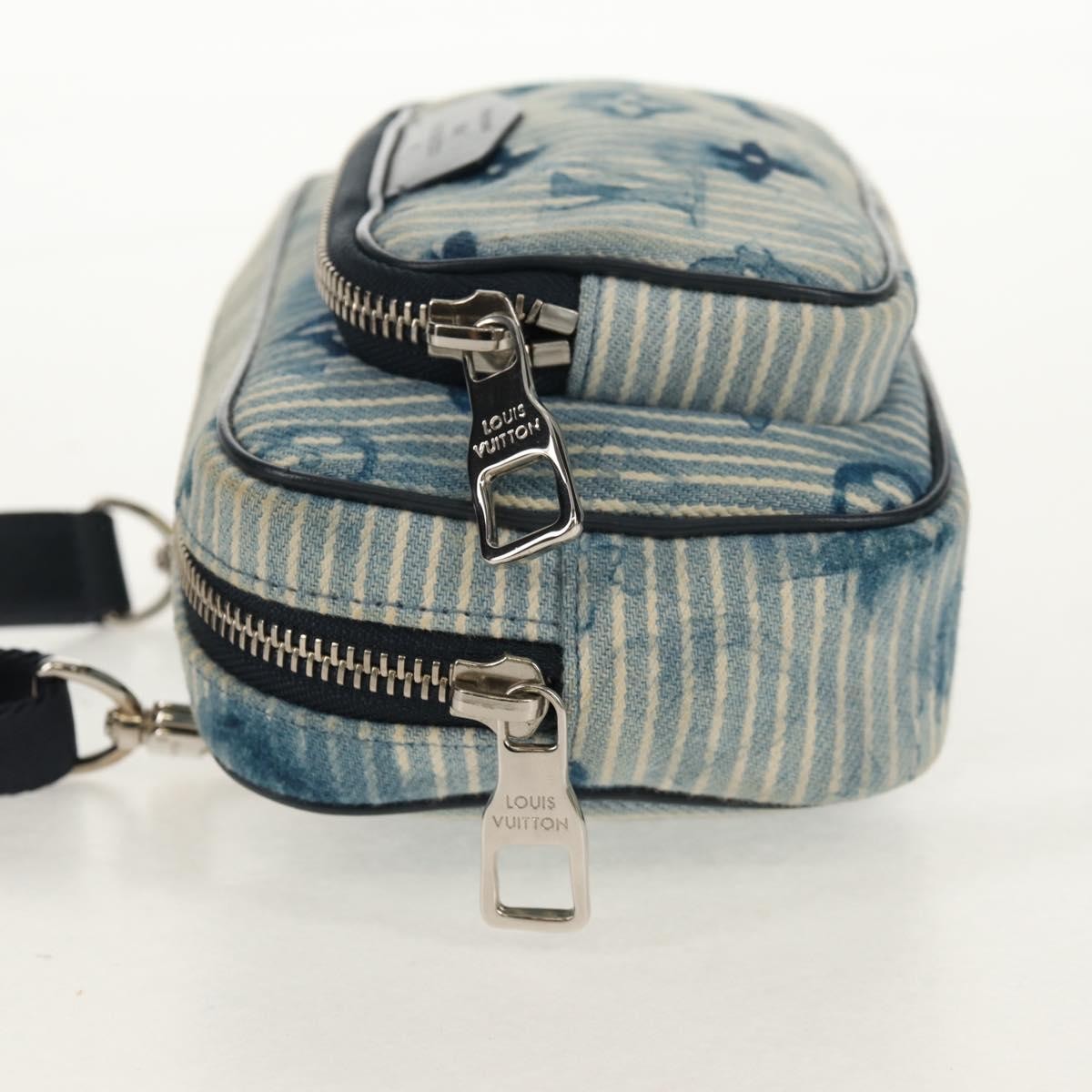 Louis Vuitton Outdoor Pouch Limited Edition Monogram Watercolor Stripes Denim Blue Canvas Clutche & Pouche Bag (Pre-Owned)
