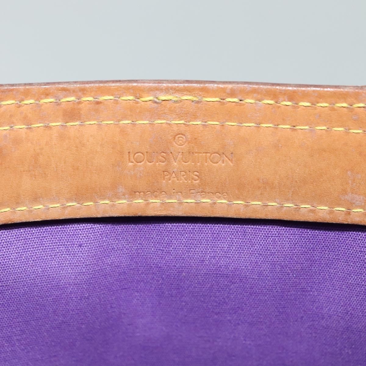 Louis Vuitton Stanton Handbag Monogram Vernis Purple Patent_Leather Tote Bag Bag (Pre-Owned)