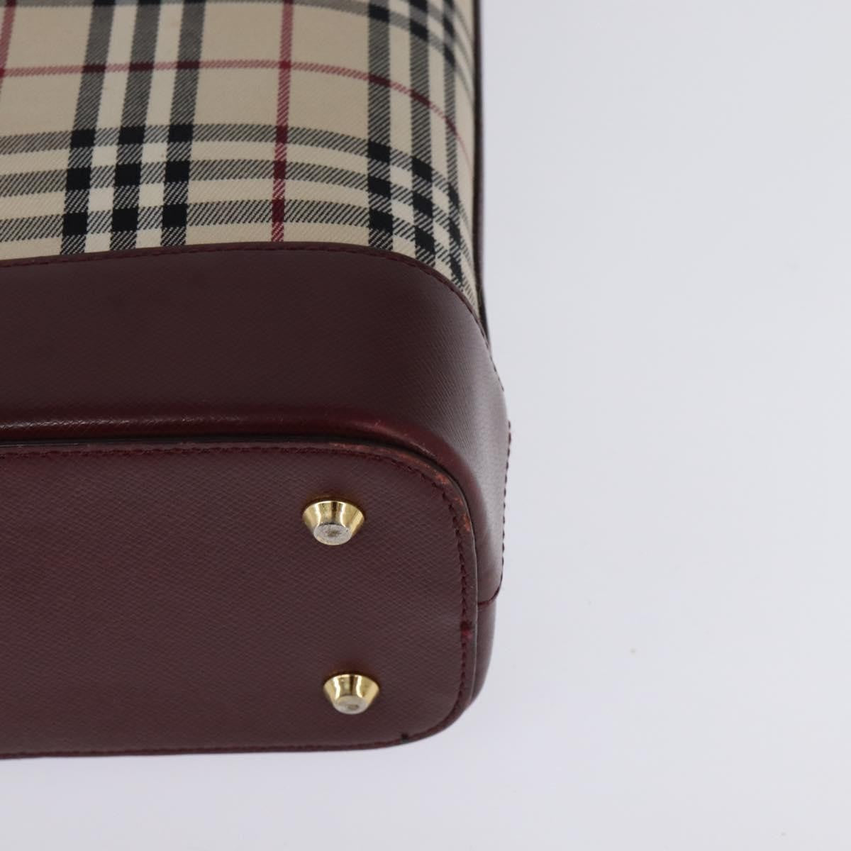 Burberry Nova Check Tote Canvas Check Pattern Beige Canvas Bag (Pre-Owned)