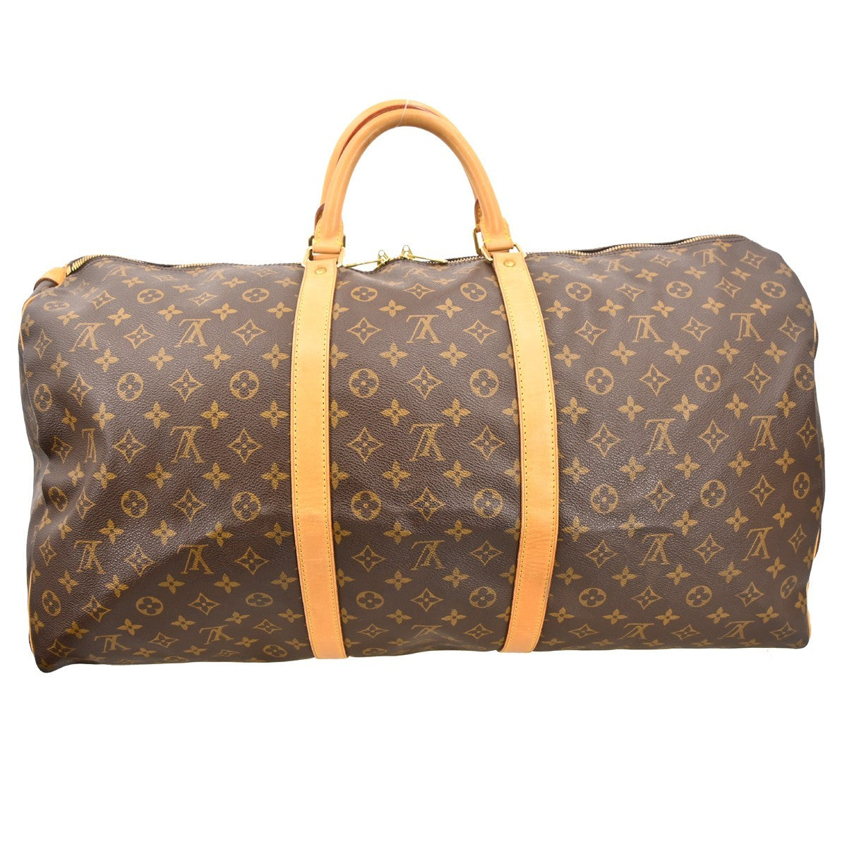 Louis Vuitton Keepall Bag Monogram Canvas Brown Canvas Travel Bag Bag (Pre-Owned)