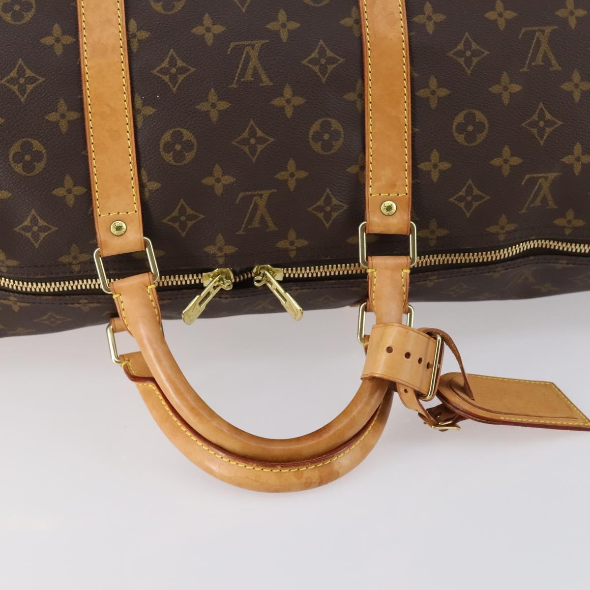 Louis Vuitton Keepall Bag Monogram Canvas Brown Canvas Travel Bag Bag (Pre-Owned)