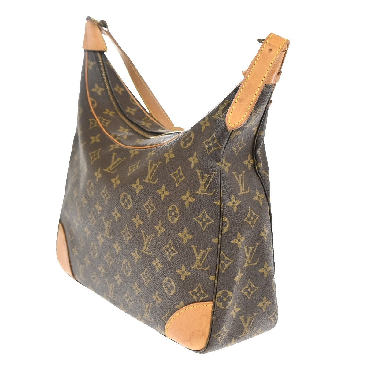 Louis Vuitton Boulogne Handbag Monogram Canvas Brown Canvas Shoulder Bag Bag (Pre-Owned)